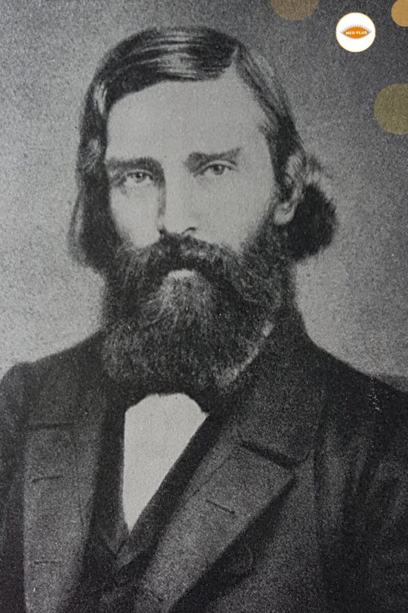 Na zdjęciu stary wizerunek naukowca z brodą Albert von Graefe